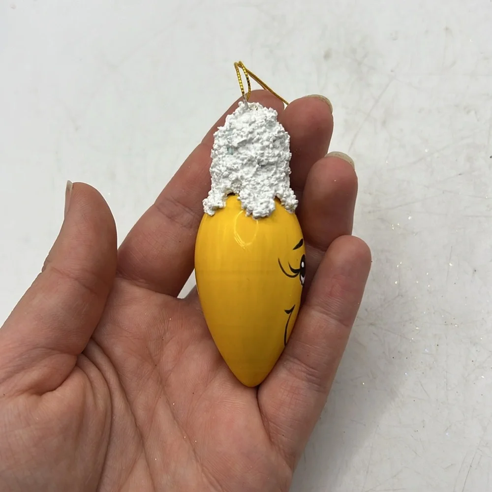 Vintage Handpainted Light Bulb Christmas Ornaments Santa Reindeer Collectible